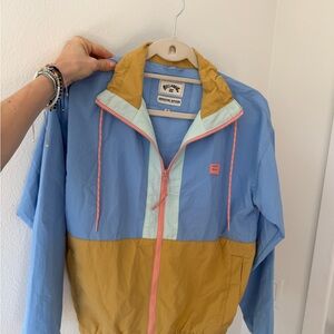 Billabong Pastel Colorblock Jacket - Sky Blue & Mustard